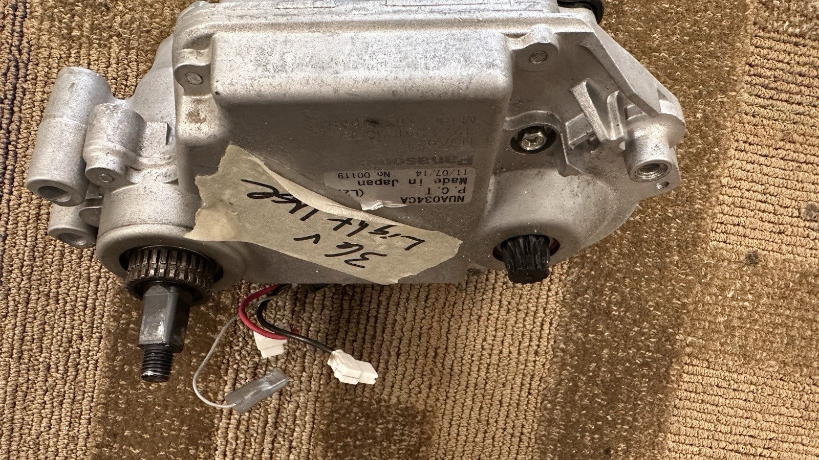 Panasonic Replacement Motor, 250w, 36V, nua034ca, 45kmh