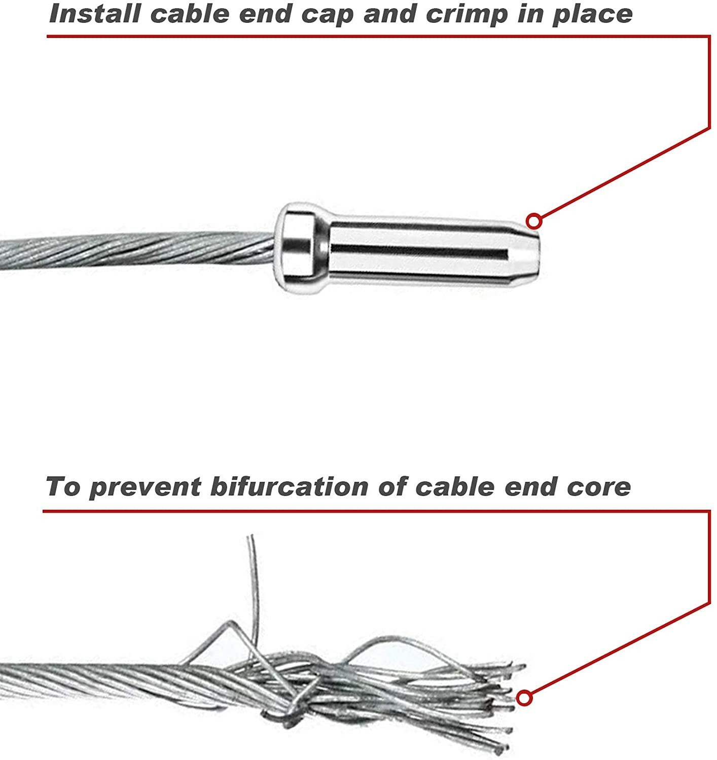 RealiNice 2-in-1 DIY Gear Shift and Brake Cable Housing Kit Set Galvanized Cable