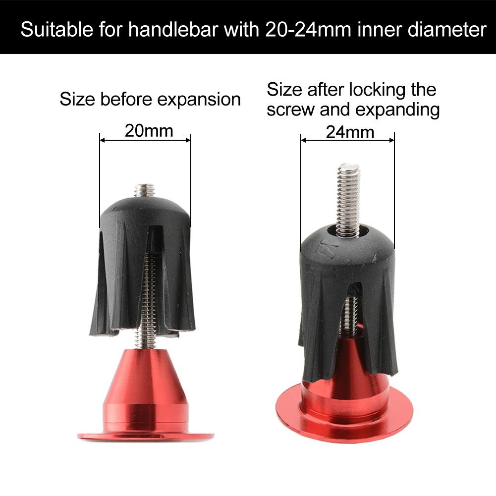 Bicycle Handlebar Grips Rubber Aluminium Alloy 130mm for Mountain Bike