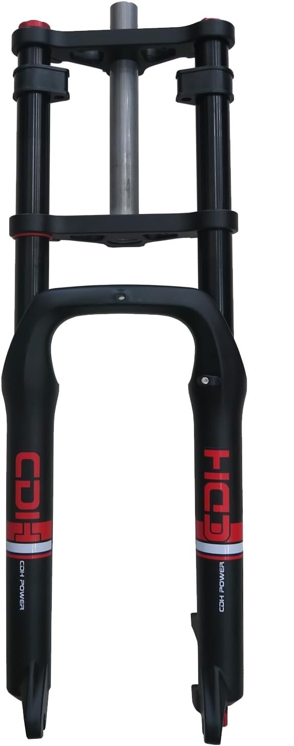 CDHPOWER 26*4.0″ Fat Tire Bike Fork Air Suspension Fork Double Shoulder – E-Bike