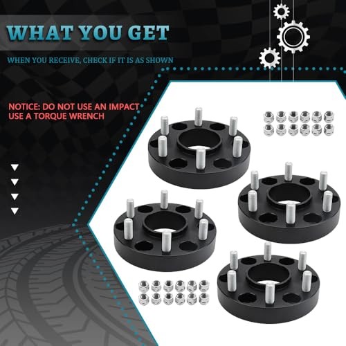 6X5.5 Wheel Spacers Compatible for Chevy Silverrado 1500 99 6×5.5-1.25in-4PCS