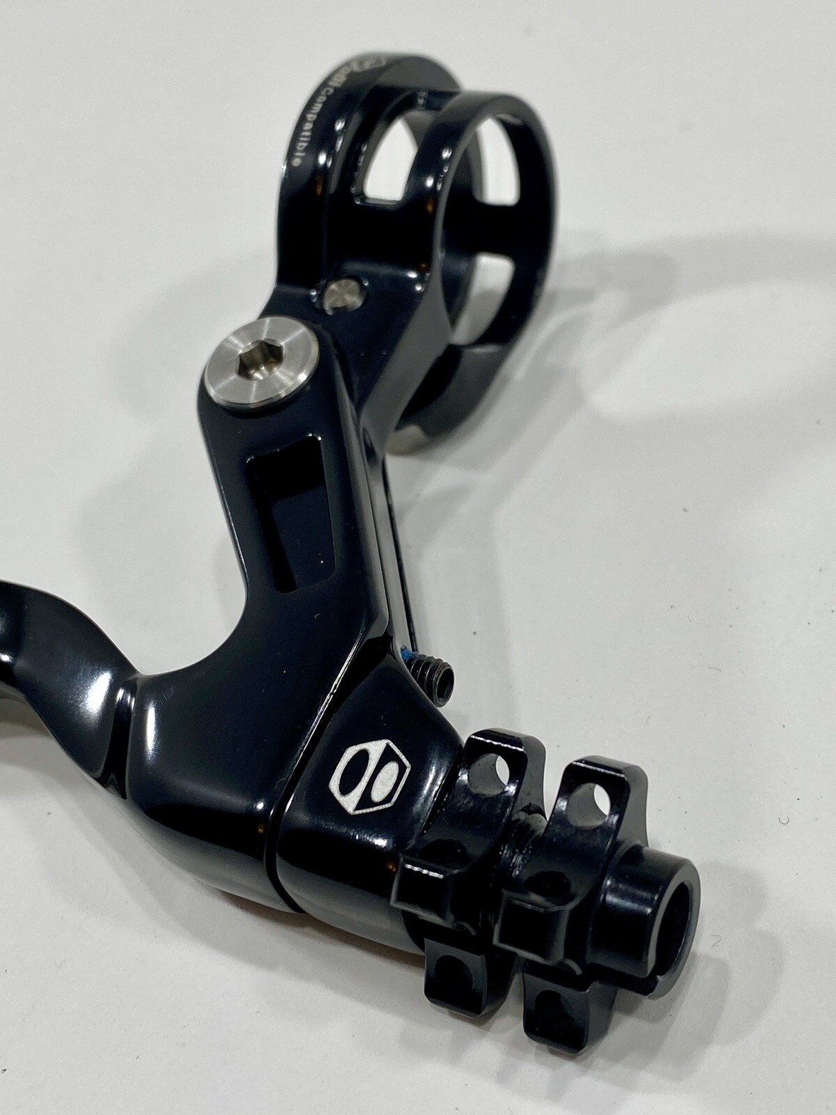 BOX ONE Genius 85mm BMX Racing V Brake Lever Black Ti Bolts ODI Clamp