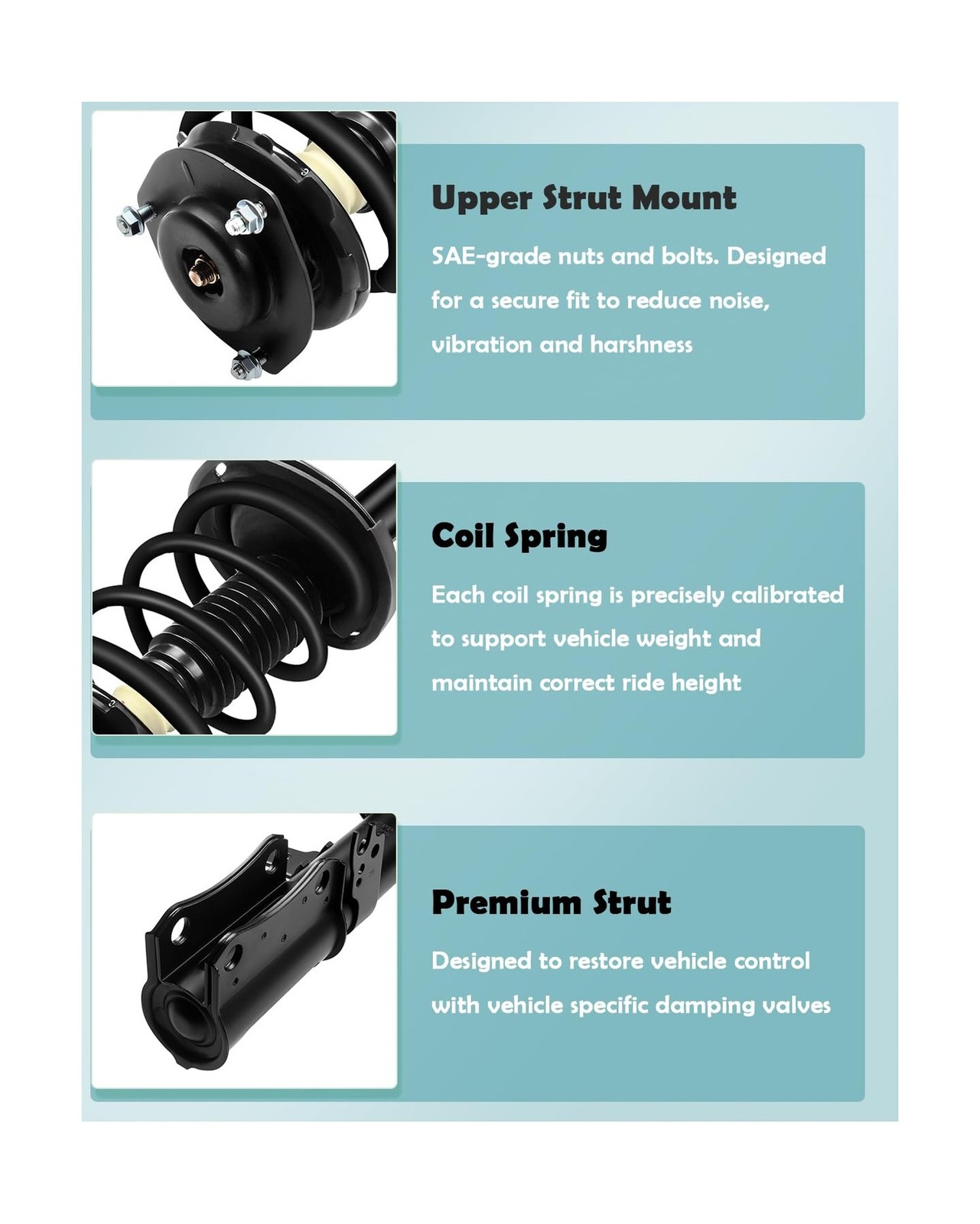 SCITOO Front and Rear Pair Strut & Spring Complete Assembly Compatible with 2…