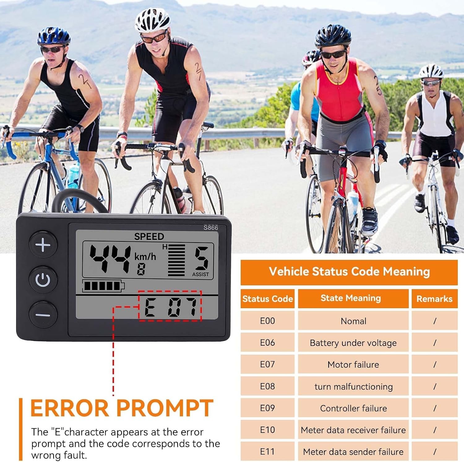 For E-bike LCD Display 24V/36V/48V Display E-Bicycle Electric Bike Scooter 2024