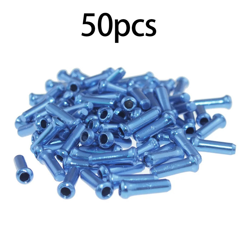 50/100Pcs Bicycle Cable End Caps Aluminum Alloy Bike Brake Shifter Cable Tips Wi