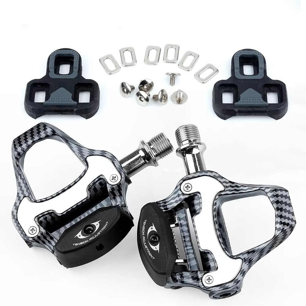Bike Pedal Carbon Fiber Ultra Light Bearings Pedal For SPD Keo Self-Locking Peda