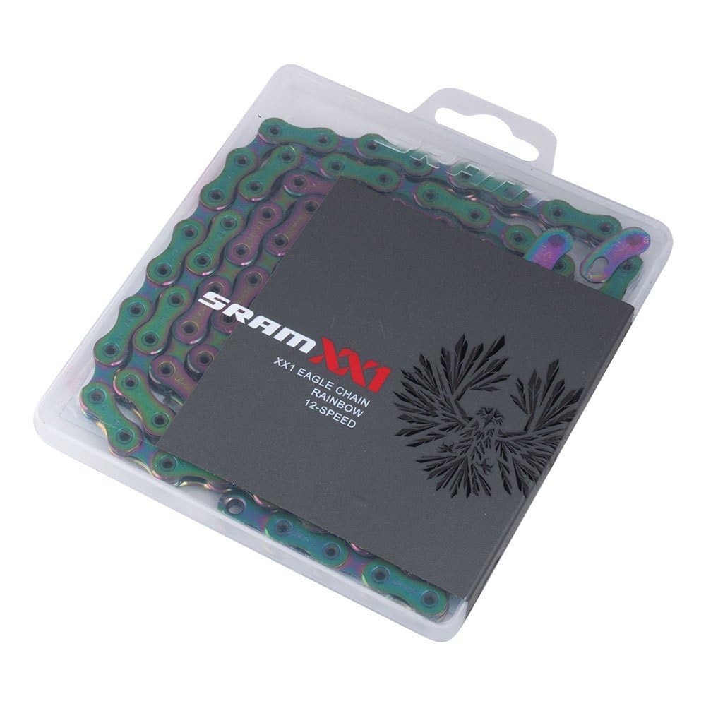 SRAM XX1 Eagle Hollow Pin 126 Links Power Lock 12-Speed Chain Rainbow