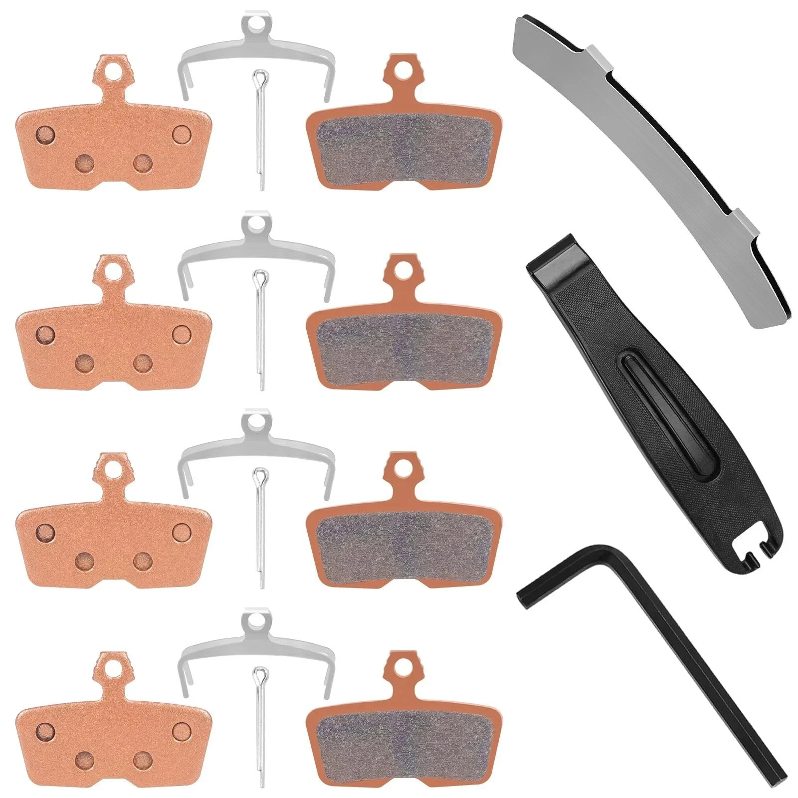 4-Piston Sintered Metal MTB Bike Brake Pads Compatible with SRAM Code,Code R,…