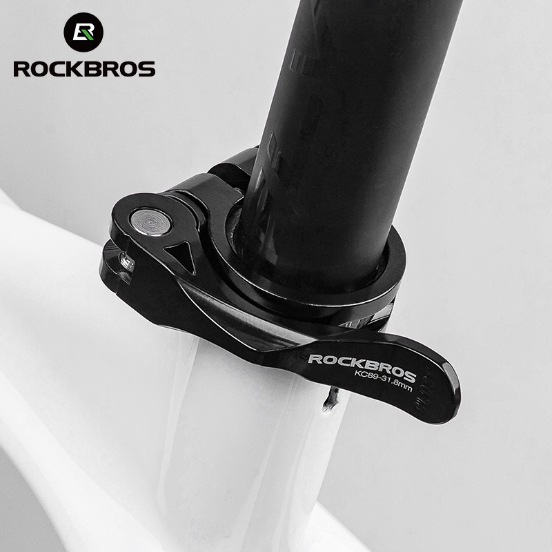 ROCKBROS Bike Seatpost Clamp MTB Quick Release Seat Post Collar 31.8/34.9mm