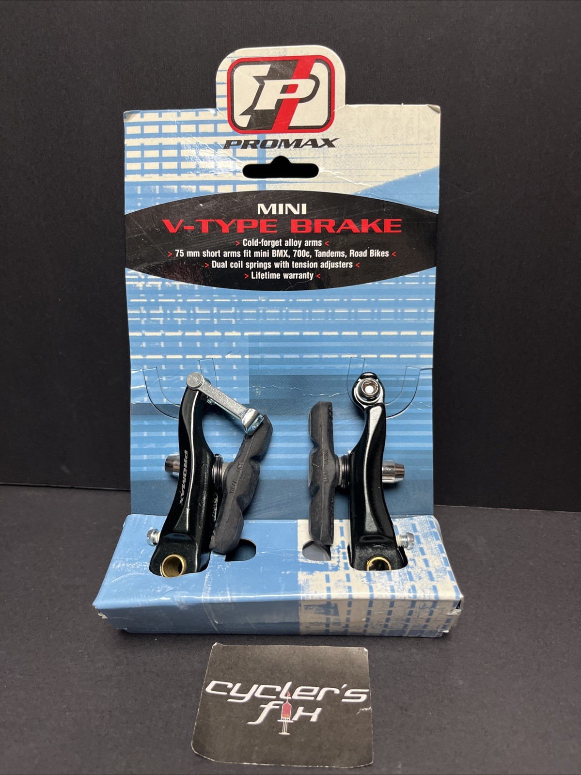 New Promax 75mm Mini V-Brake Alloy Black For Mini Racing Bmx Tandem Road Bikes