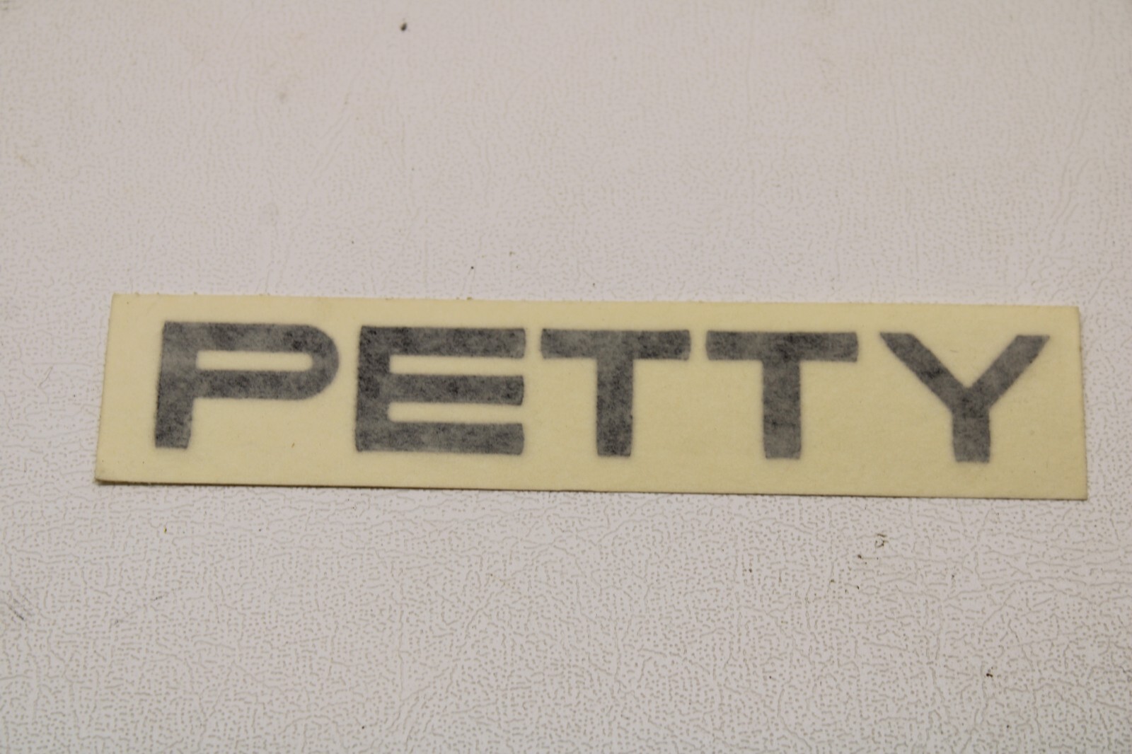 NOS OLD SCHOOL BMX STICKER DECAL – PETTY DIE CUT – BLACK – STOCK # 89