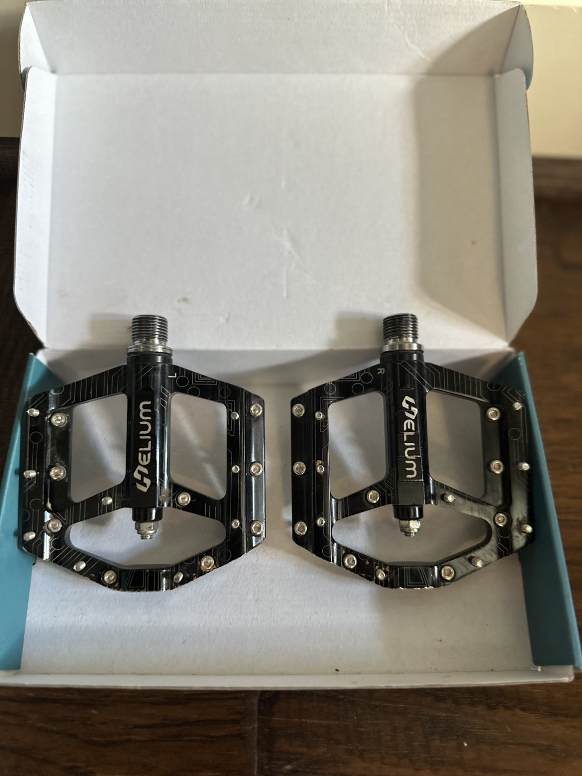 Helium Jr BMX Racing Pedals — Black, 9-Pin Titanium Spindle