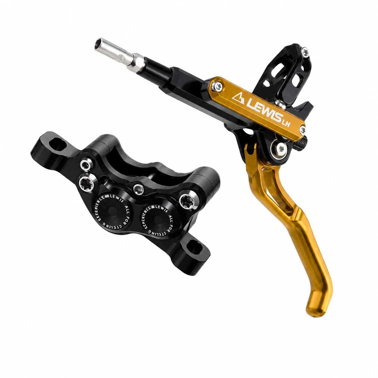 Lewis LH4 Brake Set, Left Front/Right Rear BLACK/GOLD