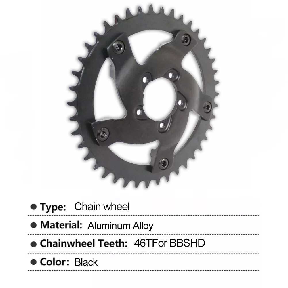 46T 42T E-bike Chainring Motorized Bicycle Chain Wheel FOR BAFANG BBSHD 15% OFF