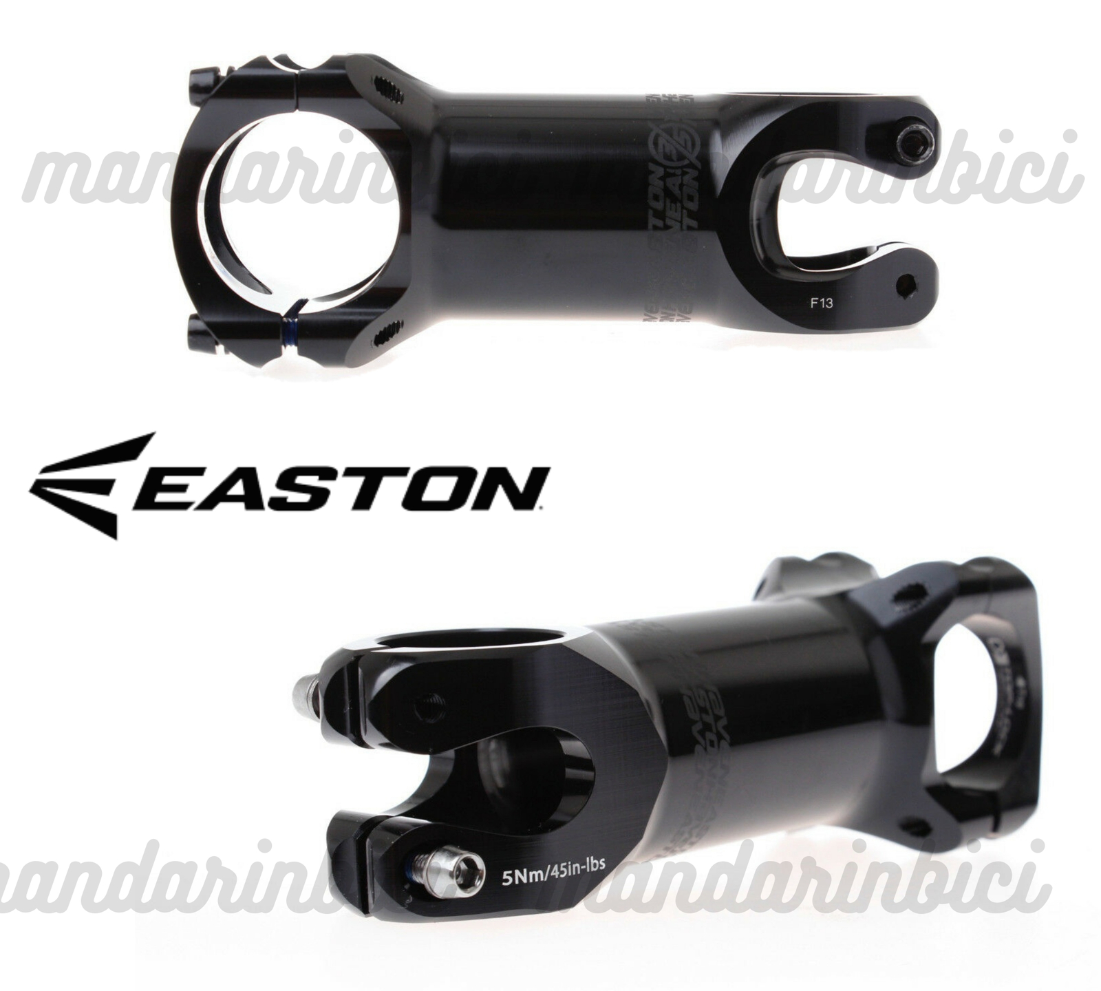 (EASTON) Haven BLACK FACEPLATE & Black 0°x85mm 31.8 Stem New USA