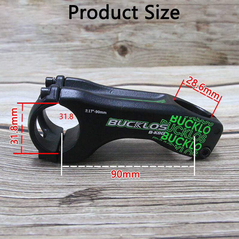 31.8mm Bike Stem 17 Degree MTB Road Mountain Bike 90mm Handlebar Stem Power Part