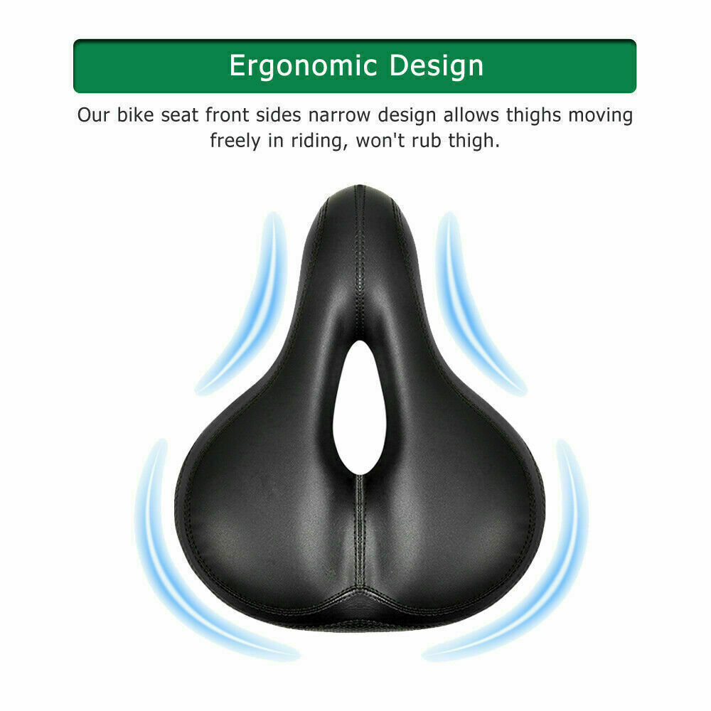 Comfort Wide Big Bum Bike Bicycle Gel Cushion Extra Sporty Soft Pad Saddle Seat