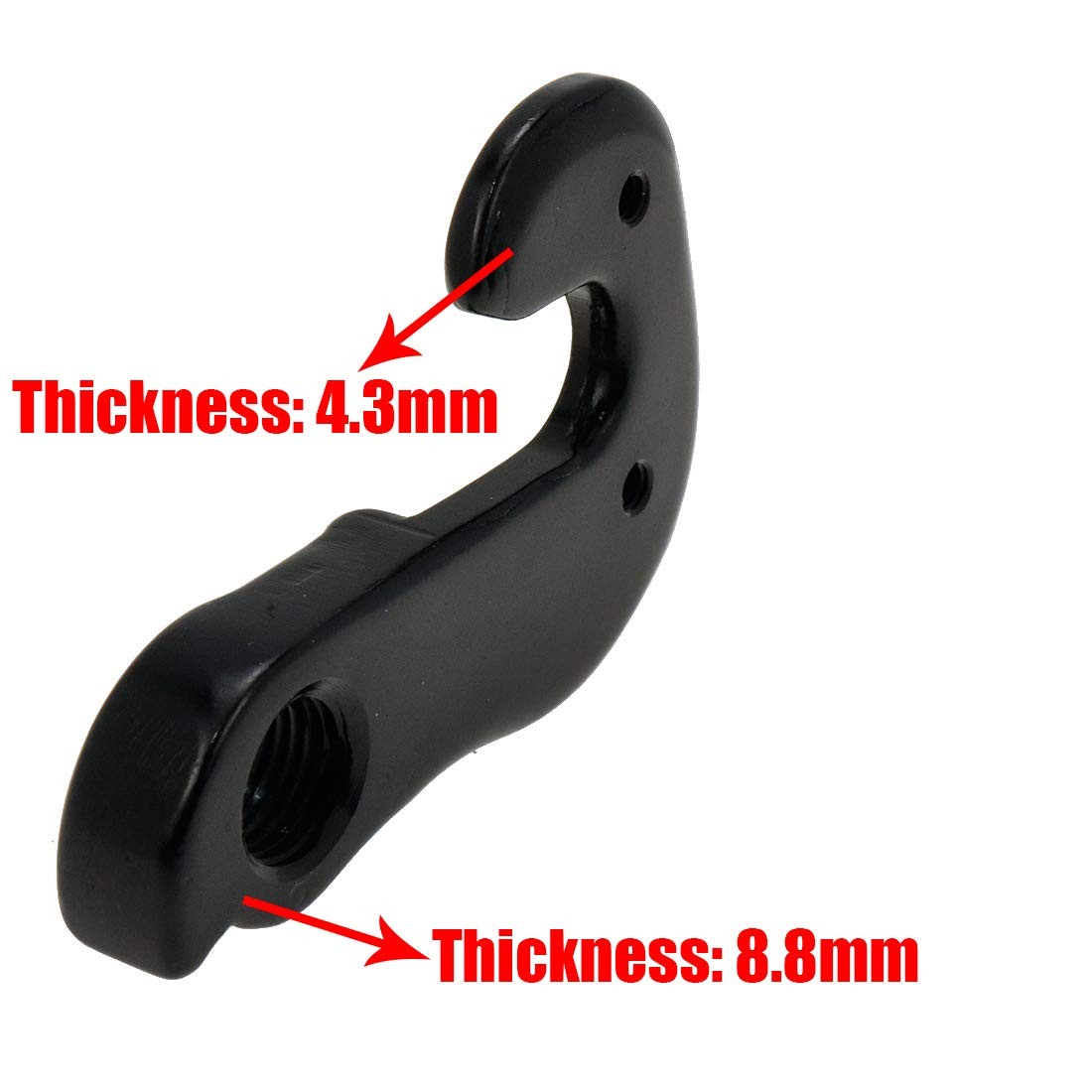 2 Pcs Universal Bicycle Bike Derailleur Hanger Frame Gear Tail Hook, Black