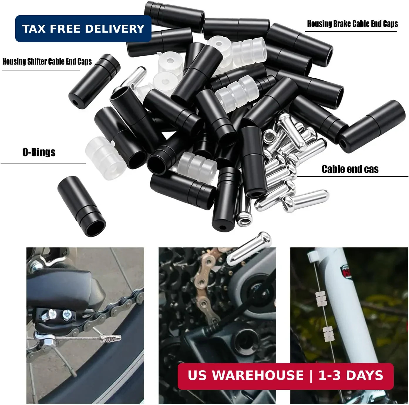 weideer 107PCS Stainless Steel Wire Cutter Bike Brake Cable Housing Shifter Cabl