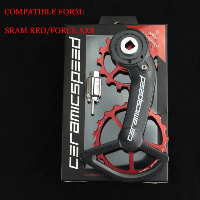 Road Bike Carbon Fiber Ceramics Bearing Guide Wheel Rear Pulley Rear Derailleurs