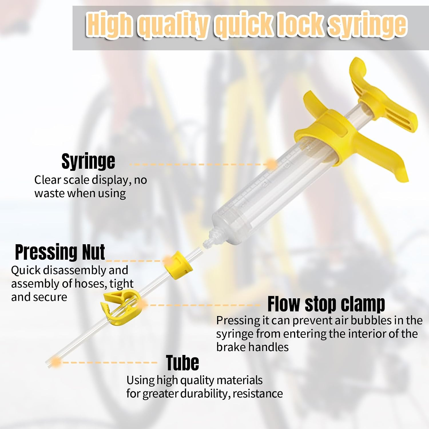 Brake Bleed Kit for Shimano,Tektro, TRP Hydraulic Disc Brakes, Bike Hydraulic