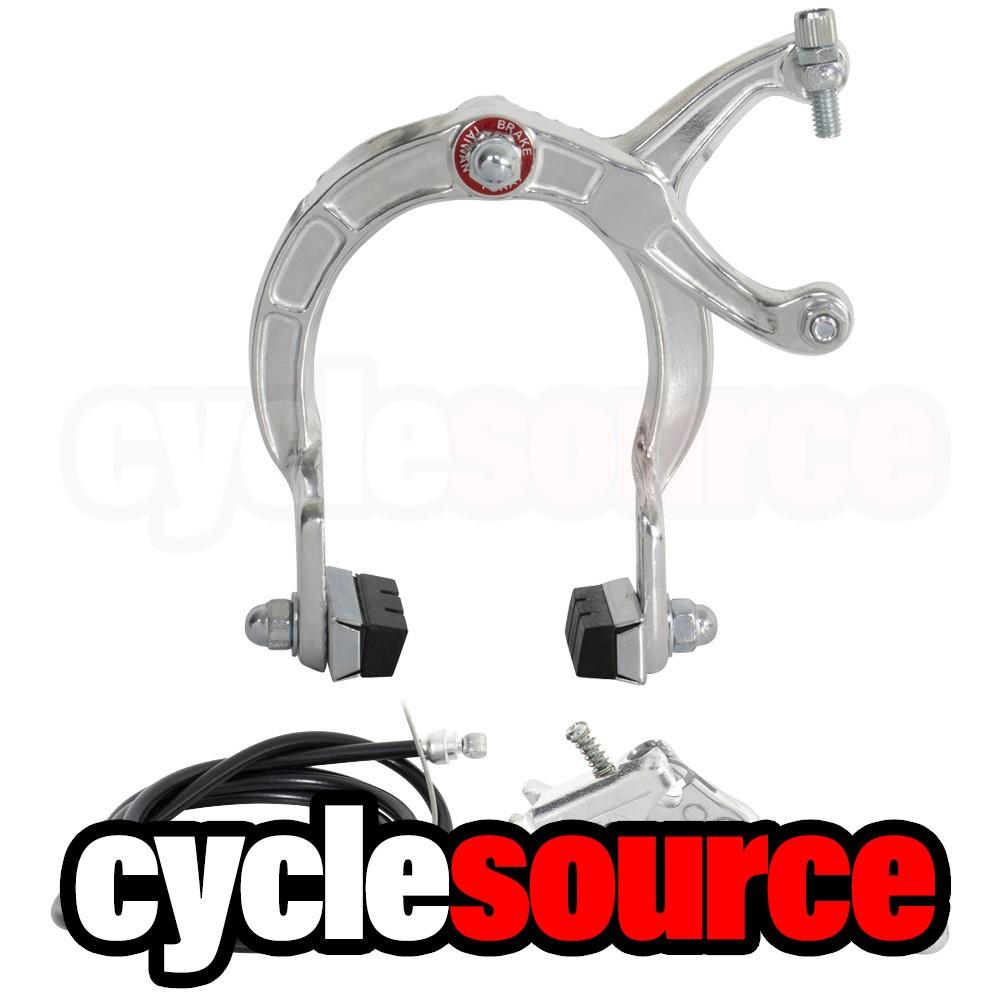 PRO+OLD SCHOOL BMX BIKE MX REAR BRAKE LEVER CABLE CALIPER CRUISER BICYCLE SILVER