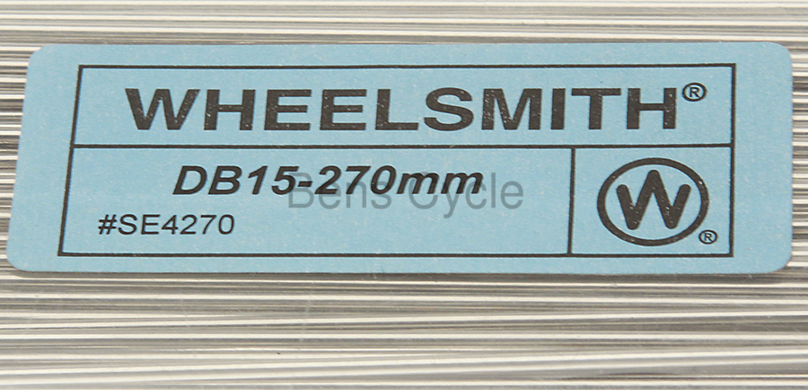 Wheelsmith DB15 Spokes Double Butted 270mm 15g 1.8/1.5/1.8 Lot of 10 Silver NEW