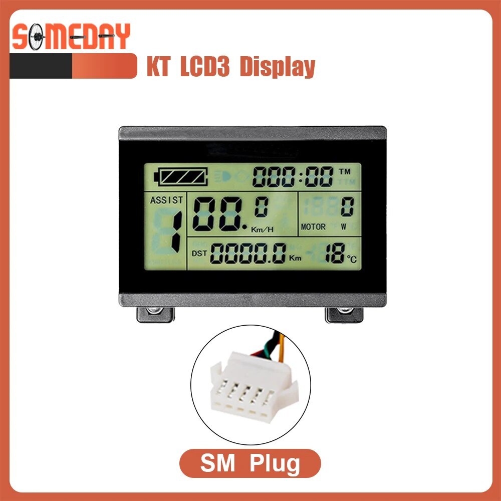 E-bike LCD LED Display Waterproof SM Plug 24V 36V 48V 72V for Ebike Display