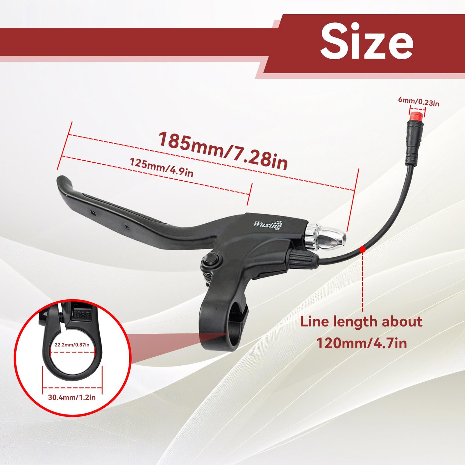 Waterproof 2 Wires Left & Right E-Bike Brake Lever, Electronic Brake Lever Ha…