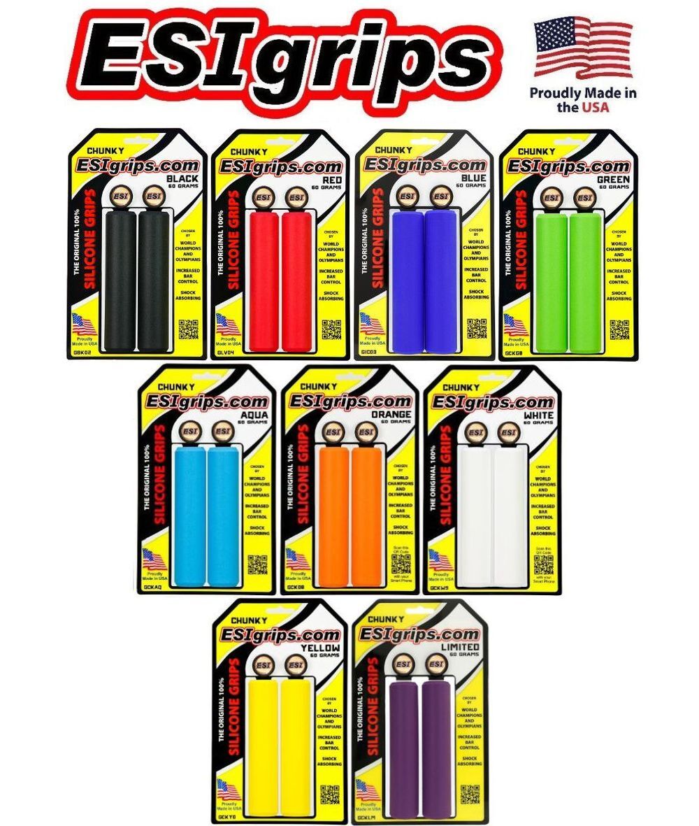 ESI Chunky Silicone 32mm Soft Bike Grips 130mm Lightweight 60g MTB Choose Color