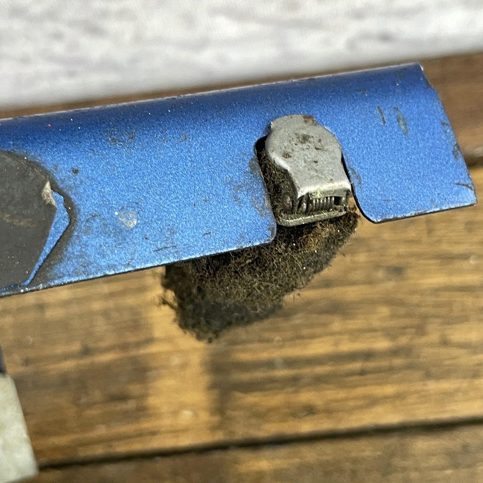 Vintage Columbia Bicycle Chain Guard Torpedo Built-In Chain Oil Port Blue Metal
