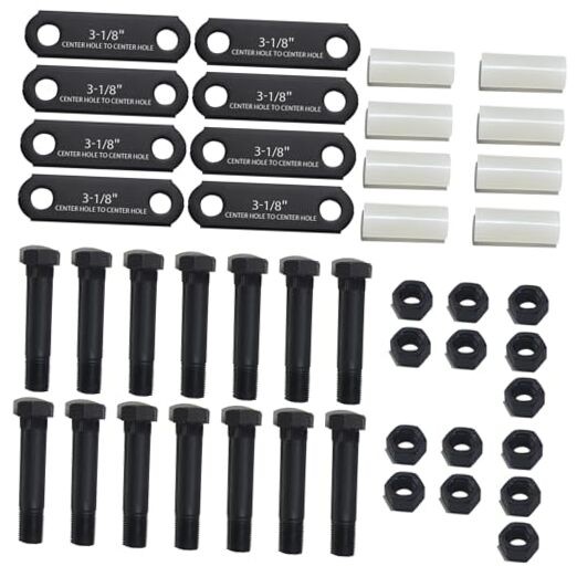 2 Sets Trailer Shackle Kit 3-1/8″ Straps, Tandem Axle Trailer Shackles 2-Sets
