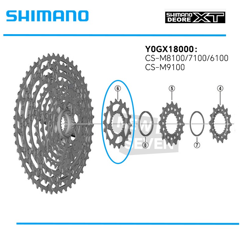 Shimano 12 Speed 18T Sprocket Wheel XT Fit CS-M8100/7100/6100 CS-M9100 Useable