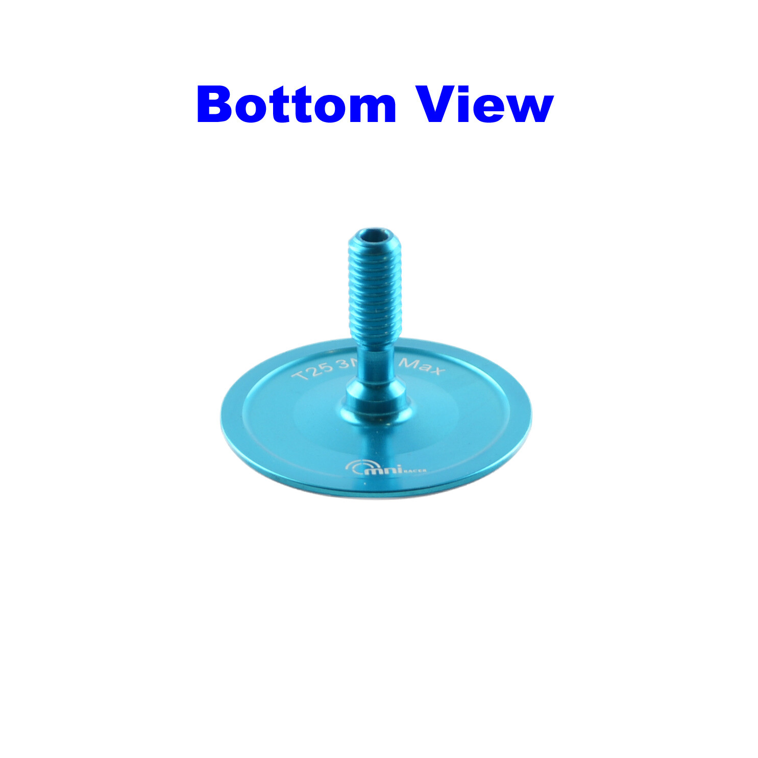 OMNI Racer WORLDS LIGHTEST Headset Top Cap & Bolt: JUST 3.4 grams!! LIGHT BLUE