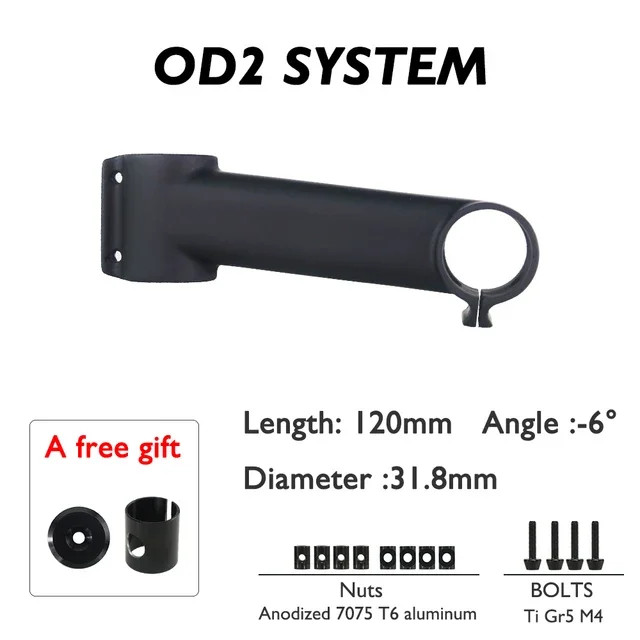 Carbon Bicycle Riser Handlebar Stem 60-120mm 6/17 Degree 31.8mm Computer Stand
