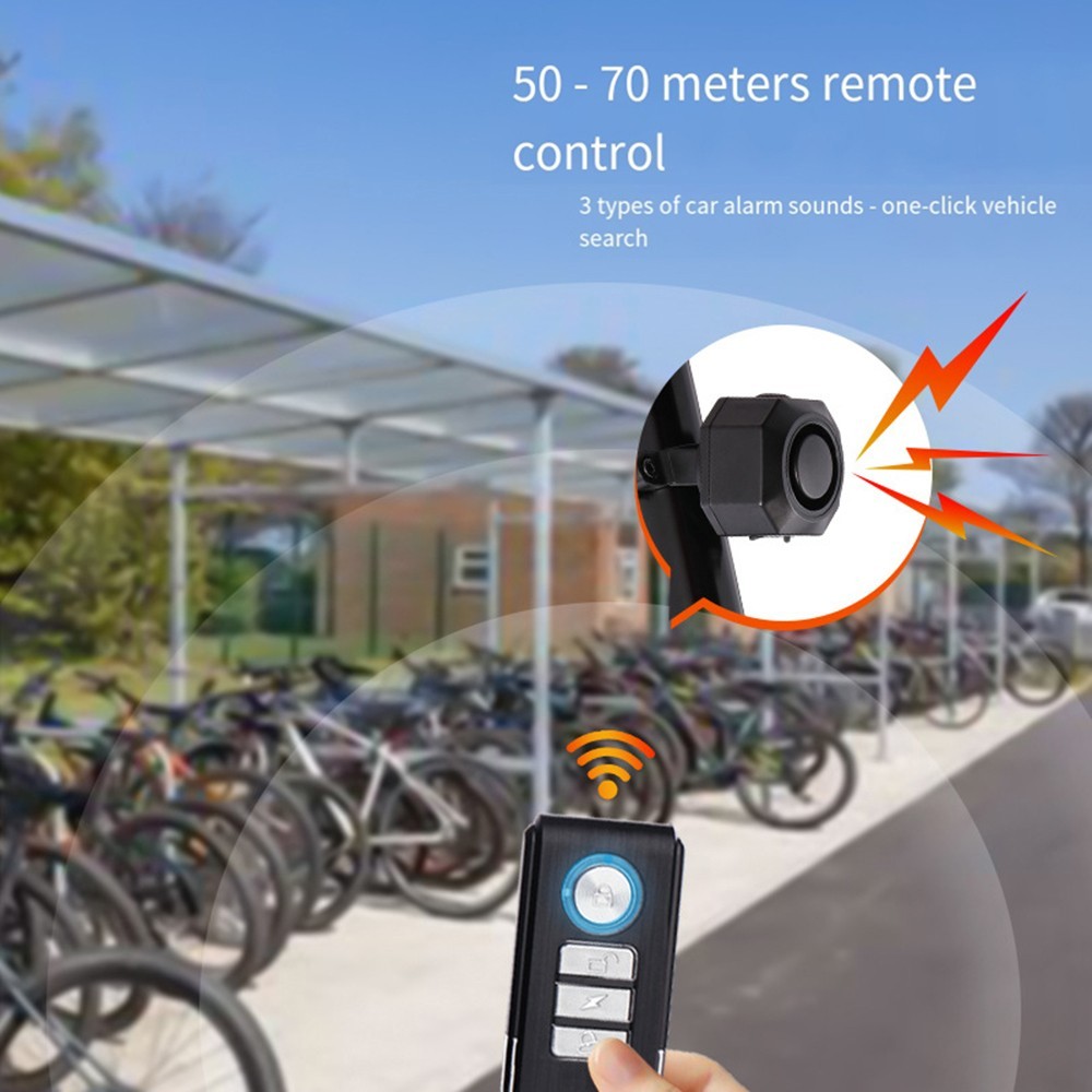 Anti-Theft Device for Bicycle E-Bike Scooter With 3 Volume Levels 7 Sensitivity
