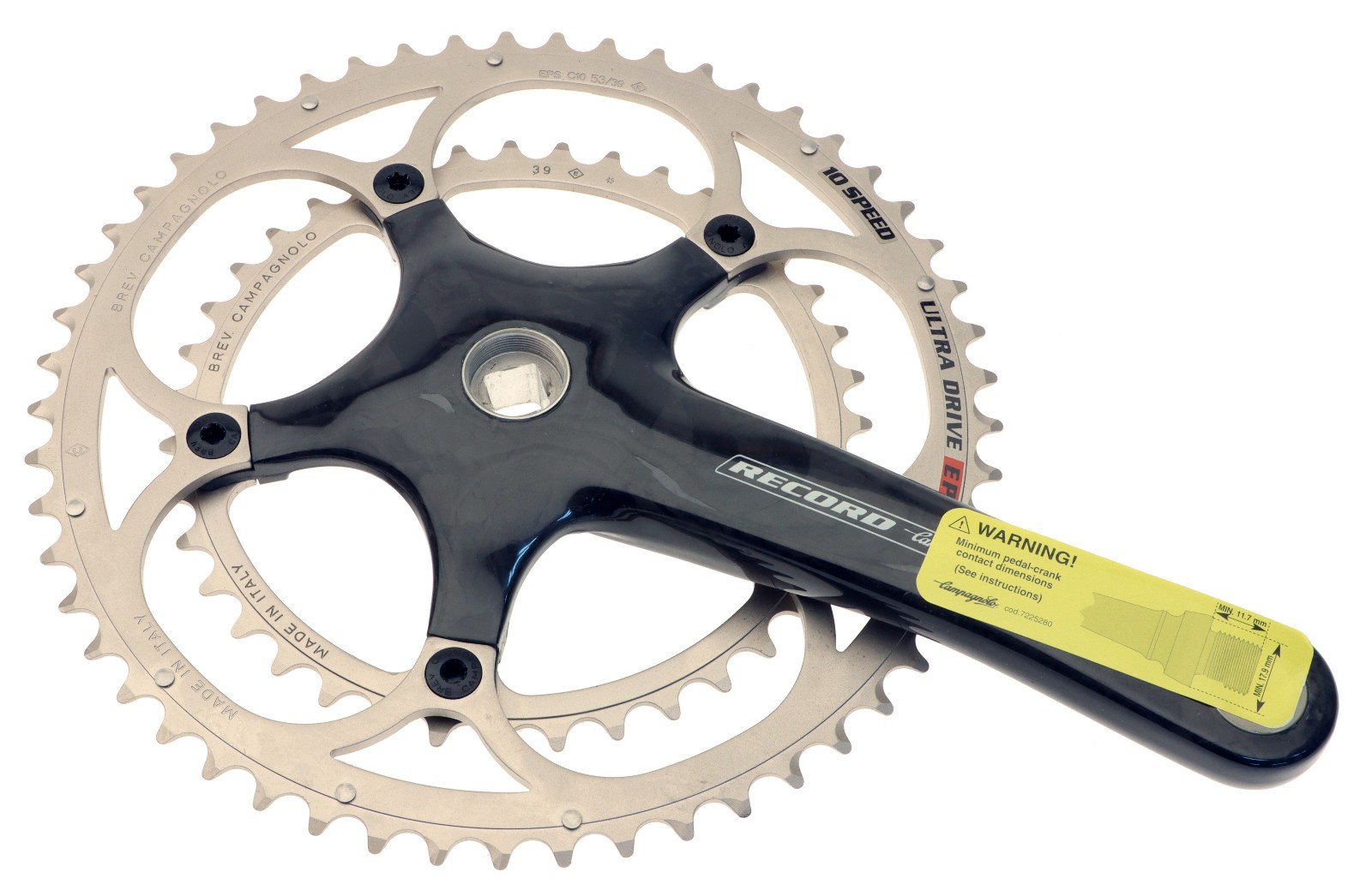 Campagnolo Record Carbon Crankset 10 Speed 53/39T 170mm ’04 Square Taper NOS NEW