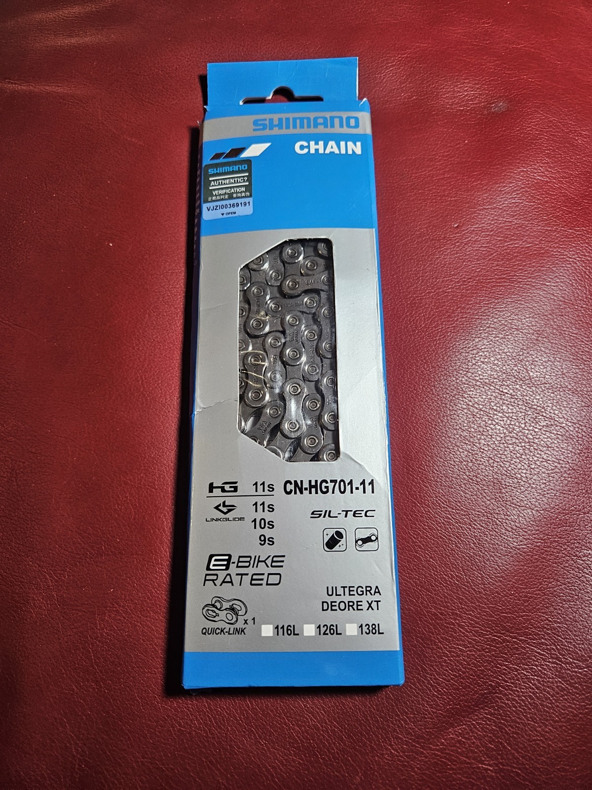 Shimano CN-HG701 11 Speed Chain Ultegra Deore XT MTB Road E-Bike 116L Quick link