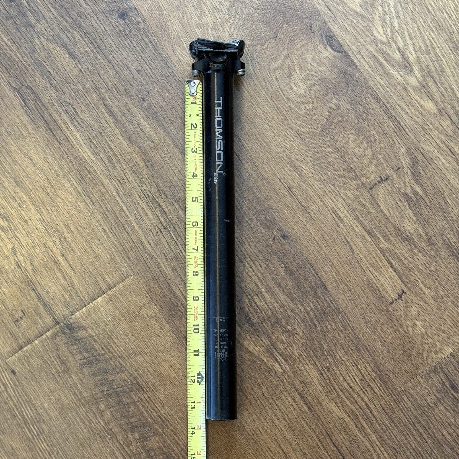 Thomson Elite 30.9 x 367mm Seatpost – Zero Offset, Black