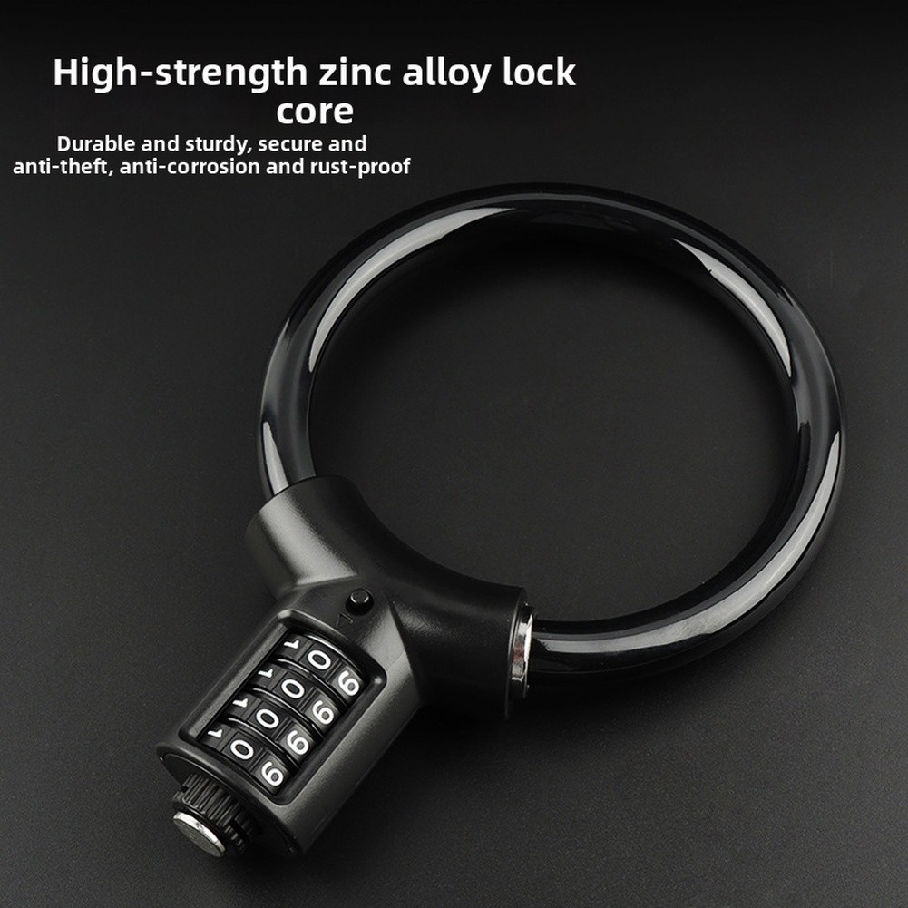 4 Digit Resettable U Lock for Bike Zinc Alloy Core PVC Coated Steel Body