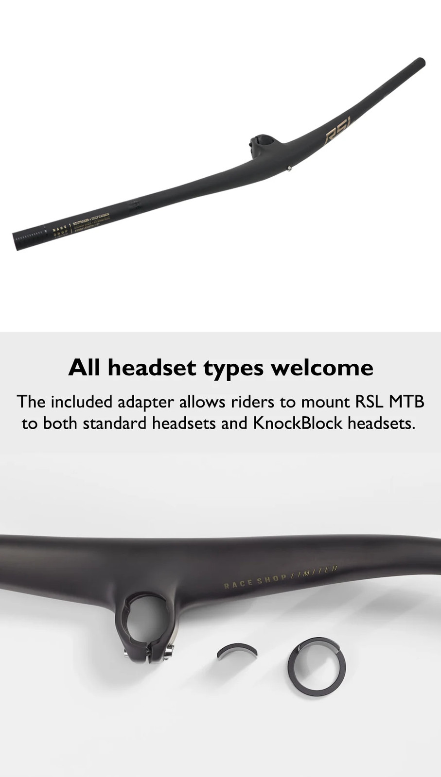 Carbon Fiber Integrated MTB Handlebar for Cross Country Riding 27.5mm Rise