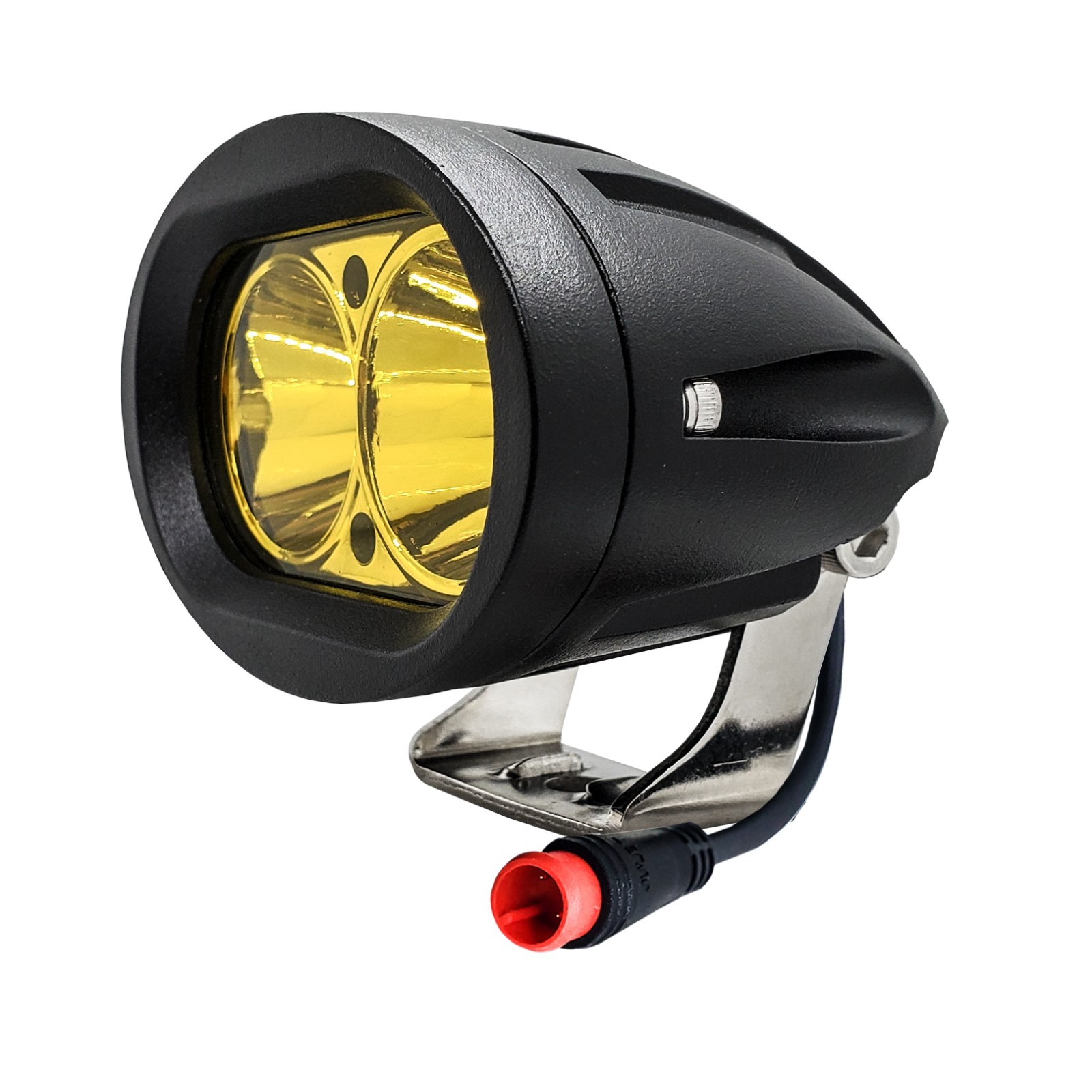 E-Bike Neon Yellow LED Headlight 2-Pin Julet Plug & Smart Brake Light Lectric
