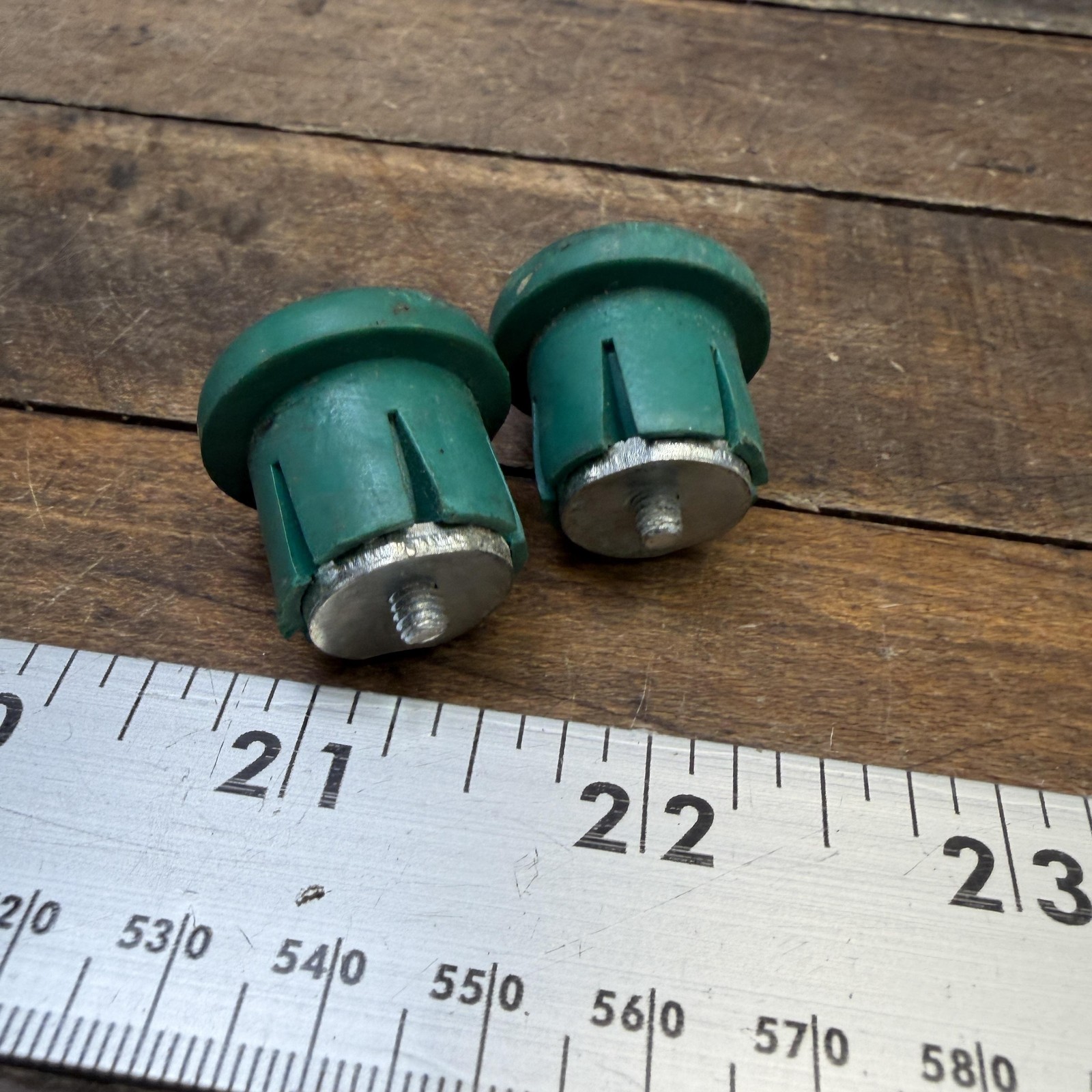 Vintage CatEye Model 800 Green Handlebar Bar End Plugs Pair Japan MTB Road Bike