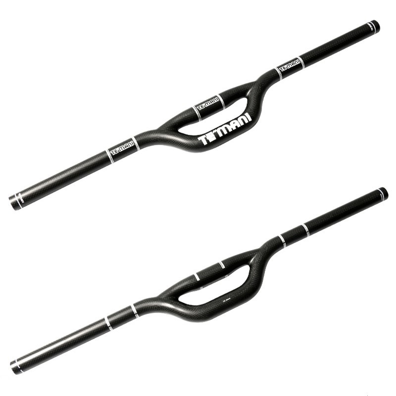 3K Full Carbon Bicycle Handlebars MTB Folding Bike Rise Bar 25.4/31.8*420-740mm