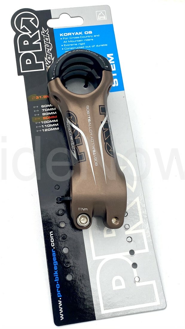 Shimano PRO KORYAK Bike Stem,1-1/8″, ±10°, 31.8×60/70/80/90/100/110/120mm,Black