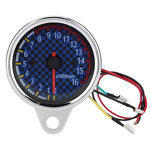 12V LED Tachometer Gauge for Motorcycle, Universal Digital RPM Meter,
