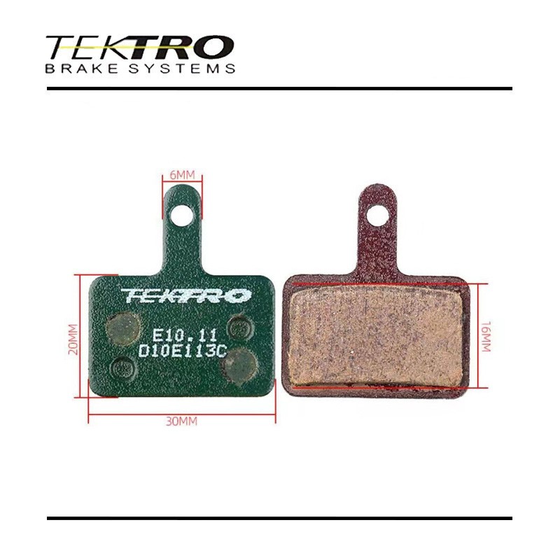 Tektro 1/2pairs E10.11 Resin Disc Brake Pads Low Noise W/ Spring Auriga Draco-OE