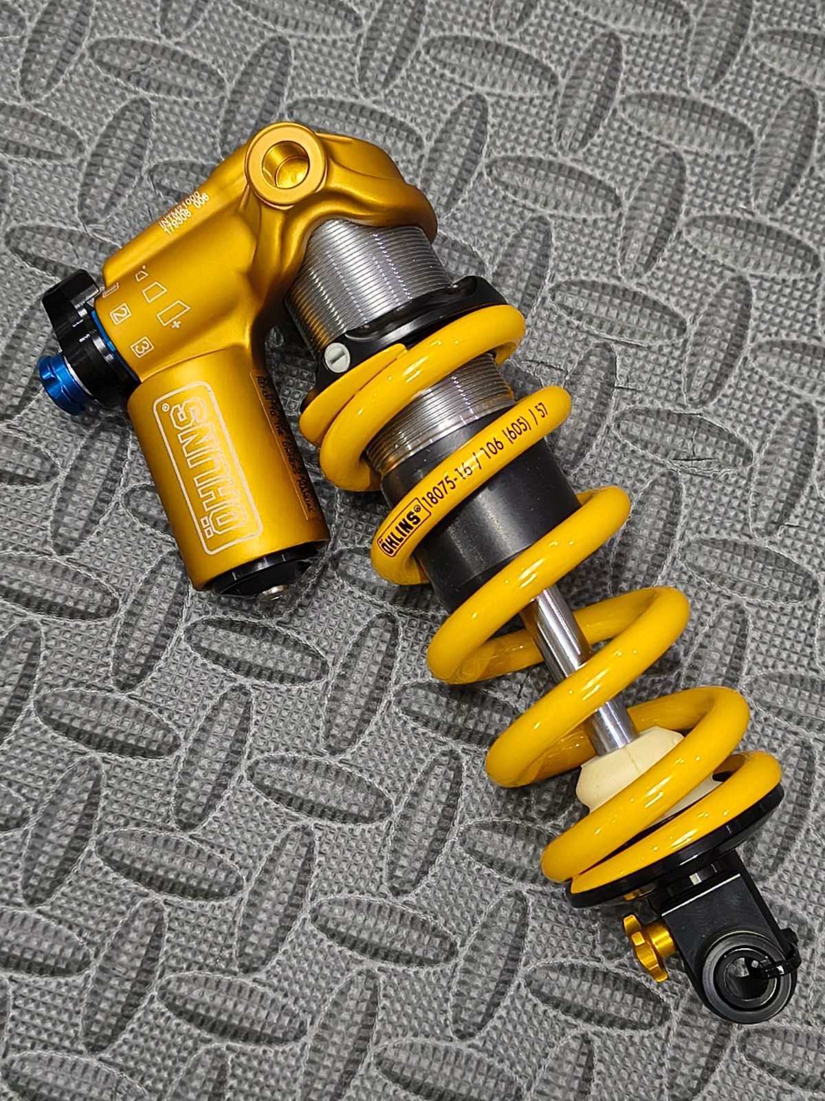 Ohlins TTX Coil Rear Shock 185x55mm Trunnion Damper/458/480/605lbs Coil Spring