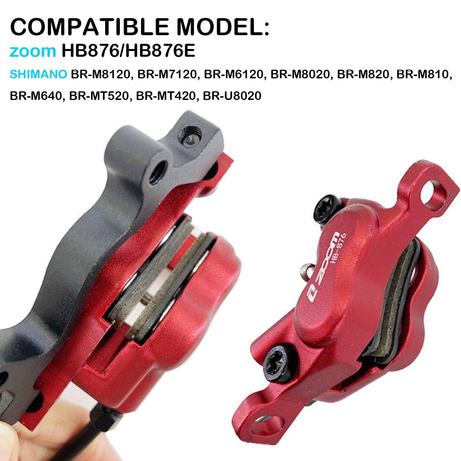 Zoom 4-Pistons Pads Semi-Metallic Brake Pads Compatible with Zoom HB876E XTR …