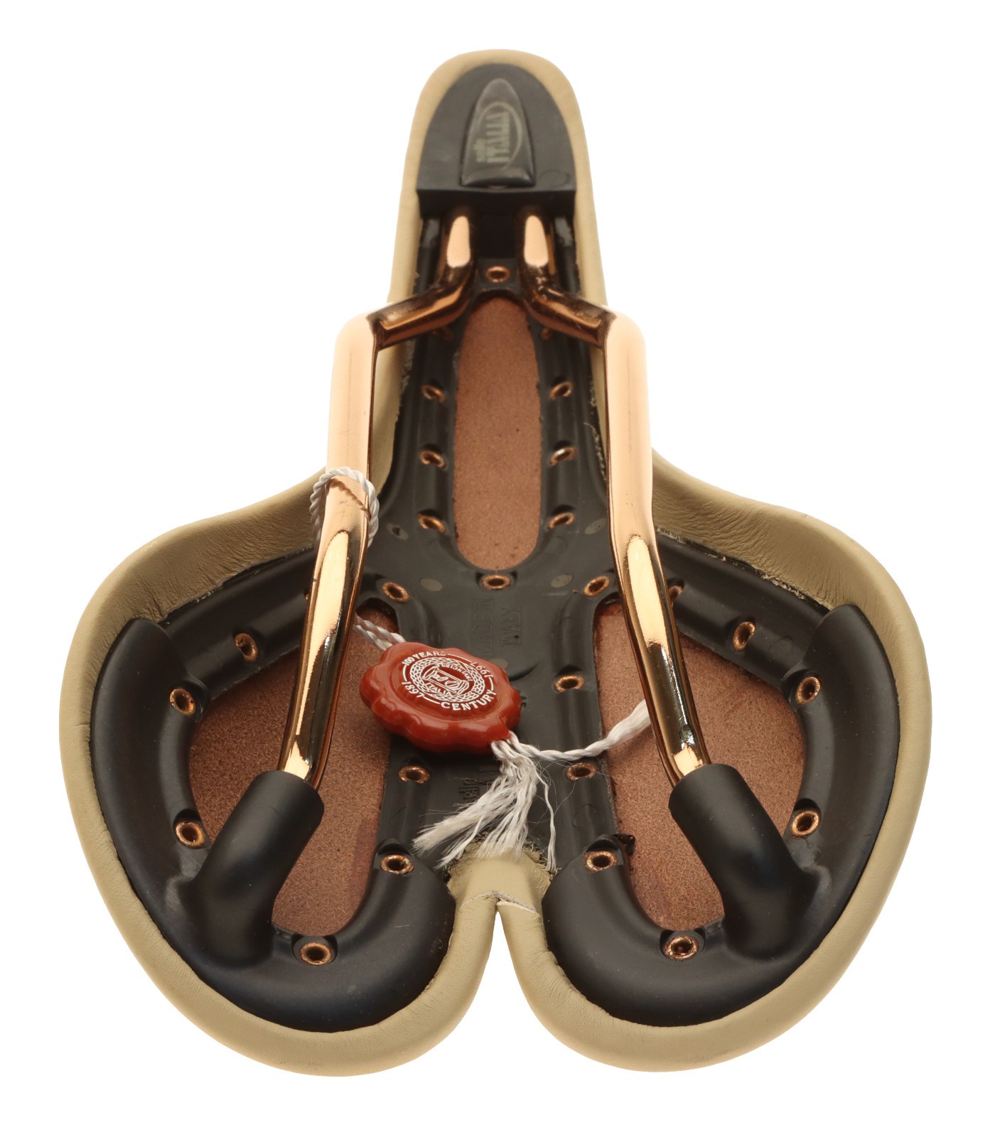 Selle Italia Storika Saddle Ti Alloy Rails Beige and Brown Leather NOS NIB NEW